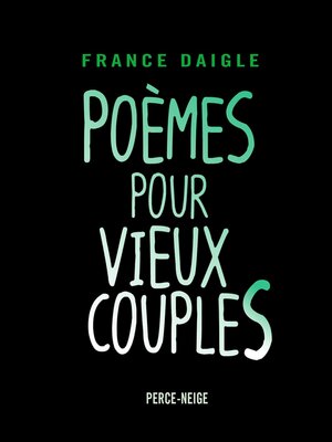 cover image of Poèmes pour vieux couples